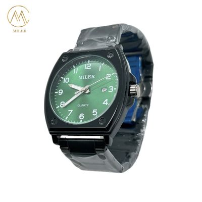 Qualität  High Quality Luxury Black Case Stainless Steel Strap Waterproof Quartz Watch usine