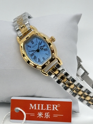 Oval Dial Stainless Steel Strap Watch With Luminous Hands And Date Display