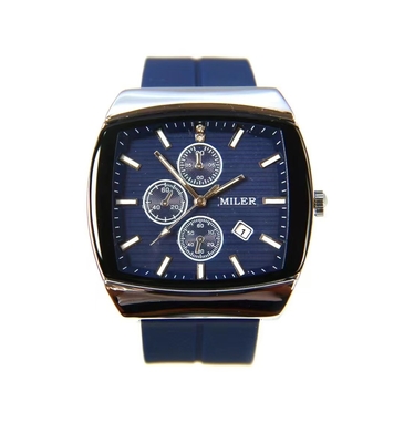 Men's Quartz Wristwatch Water Resistant With Leather Band