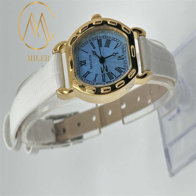 Timeless Elegance Leather Strap Quartz Watch Woman Watch