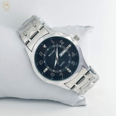 ML 1003 Original Quartz Movement Men's Montre Diamond Dial Daily Waterproof Wristwatch Dual Calendar Function Watches