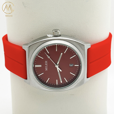 China Factory Outlet Bright Color Sporty Silicone Strap Watch With Buckle Clasp 30M Water Resistance