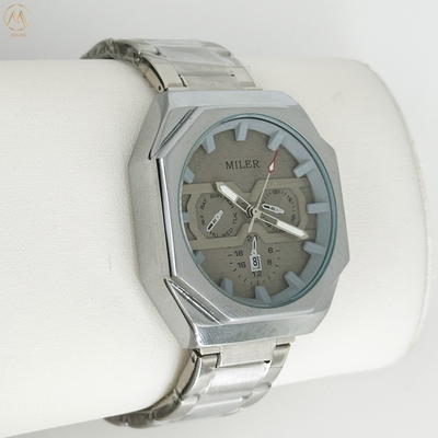 OEM Sports And Business Style Mens Stainless Steel Band Quartz Watch With Analog And Digital Display