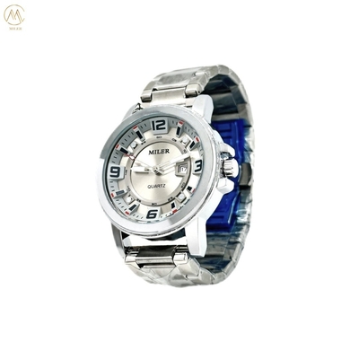 New Casual Sport Men  Luxury Waterproof Quartz Watch with Stainless Steel Band