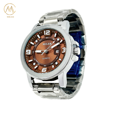Factory Direct Sale Novelty New Arrival Chronograph Low Price Men Quartz Watches Stainless Steel Band