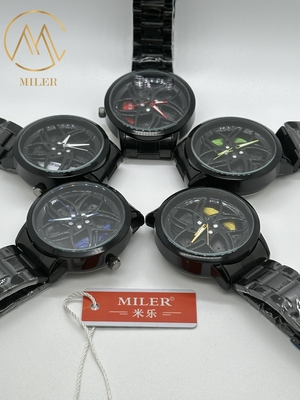 Round Type Men's Quartz Light Watch With Stainless Steel Strap for Men's Busy Schedule
