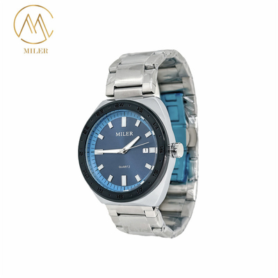 Waterproof Stainless Steel Strap Quartz Watch with 8  Dial Colors Option