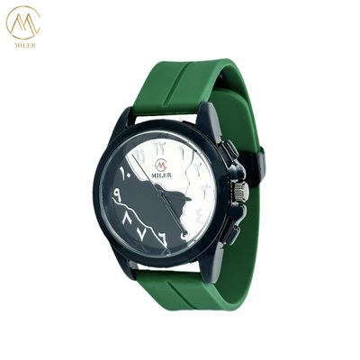 Creative Arabic Numeral Dial Quartz Waterproof Wristwatch for High School Students′ Exams