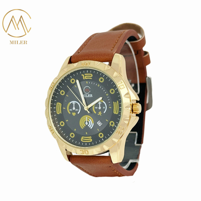 Miler Quartz Dress Watch for Women 30ATM Waterproof Golden Dial