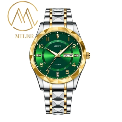 Miler Men's Quartz Dress Watch 30m Waterproof Stainless Steel