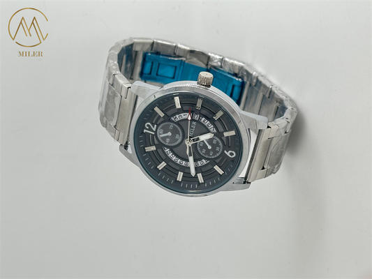 Miler Stainless Steel Quartz Watch for Women 30m Waterproof Golden Dial