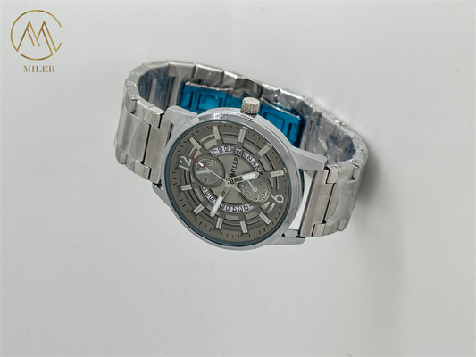 Miler Stainless Steel Quartz Watch for Women 30m Waterproof Golden Dial