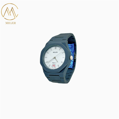 Classic Gold Dial Quartz Watch with Genuine Leather Belt and Push-button Hidden Clasp for Women