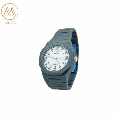 Men's Quartz Wrist Watch with Blue Dial Oval Case and Buckle Clasp