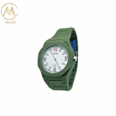 Men's Quartz Wrist Watch with Blue Dial Oval Case and Buckle Clasp