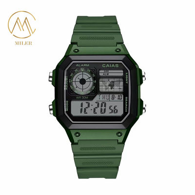 Men's Quartz Wrist Watch with Blue Dial Oval Case and Buckle Clasp