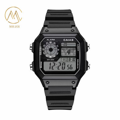 Men's Quartz Wrist Watch with Blue Dial Oval Case and Buckle Clasp