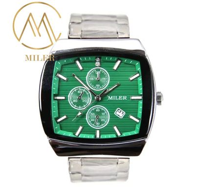 Stylish Business Quartz Watch with Stainless Steel Strap and Square Case for Couples
