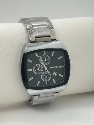 Stylish Business Quartz Watch with Stainless Steel Strap and Square Case for Couples