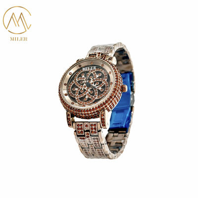 Stainless Steel Quartz Wristwatch with Oval Case White Dial and Buckle Clasp