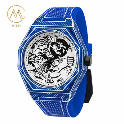 New Design Double Movement Quartz Wristwatch with Denim Strap Watch for Sale