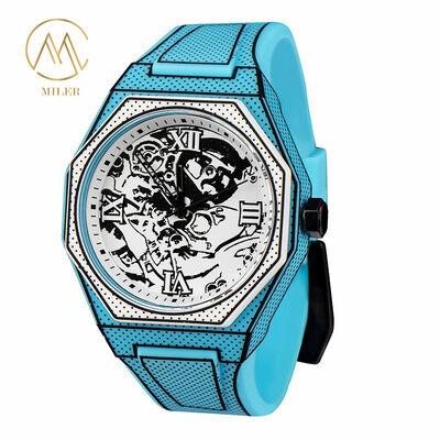 New Design Double Movement Quartz Wristwatch with Denim Strap Watch for Sale