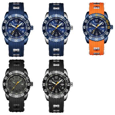 Blue Silicon Strap Watch Featuring Quartz Movement Round Dial Suitable for Office Wear and Outdoor Sports Comfortable