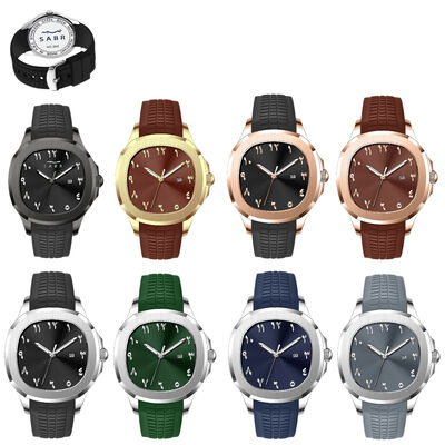 Customized LOGO Silicon Strap Watch Including Round Dial Shape and Laser Printing Logo Case Back Designed for Awareness