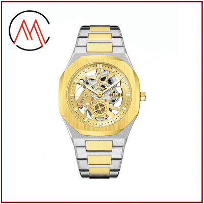 Classic Stainless Steel Strap Watch including Round Dial and Laser Printed Logo