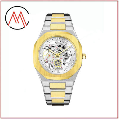 Classic Stainless Steel Strap Watch including Round Dial and Laser Printed Logo