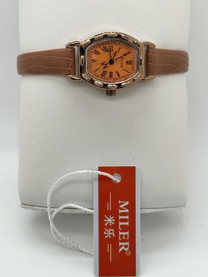 Miler 222 Model  Quartz Leather Strap Watch With Customized Logo