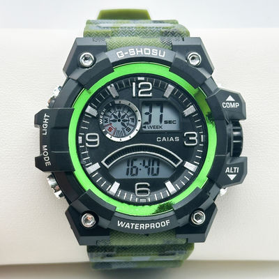Hot Sale Sports Casual  Green Silicone Smart Digital Quartz Wristwatch