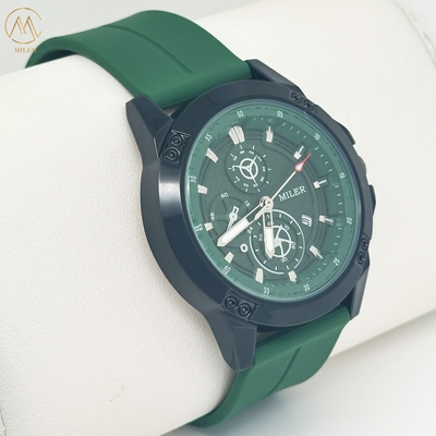 MILER Watch 1005 ورزش سیلیکون باند تقویم 3ATM ضد آب ساعت حرکت کوارتز