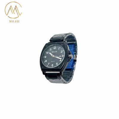 Miler Stainless Steel Quartz Watch 30m Waterproof Golden Dial