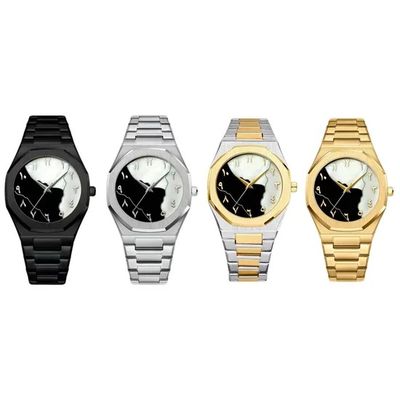 Reloj de Cuarzo de Dial Blanco Banda de Cuero Manos Luminosas Dama Reloj de Muñeca de Cuero de Cuarzo