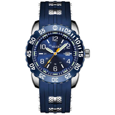 Jam Tangan Tali Silikon Biru Menampilkan Gerakan Kuarsa Dial Bulat Cocok untuk Pakaian Kantor dan Olahraga Luar Ruangan Nyaman